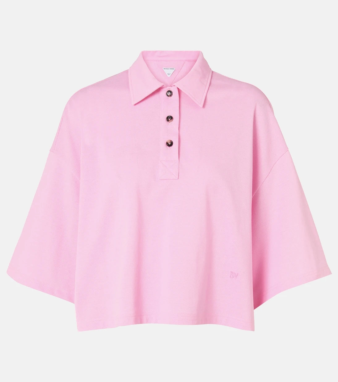 Bottega Veneta - Cropped cotton polo shirt