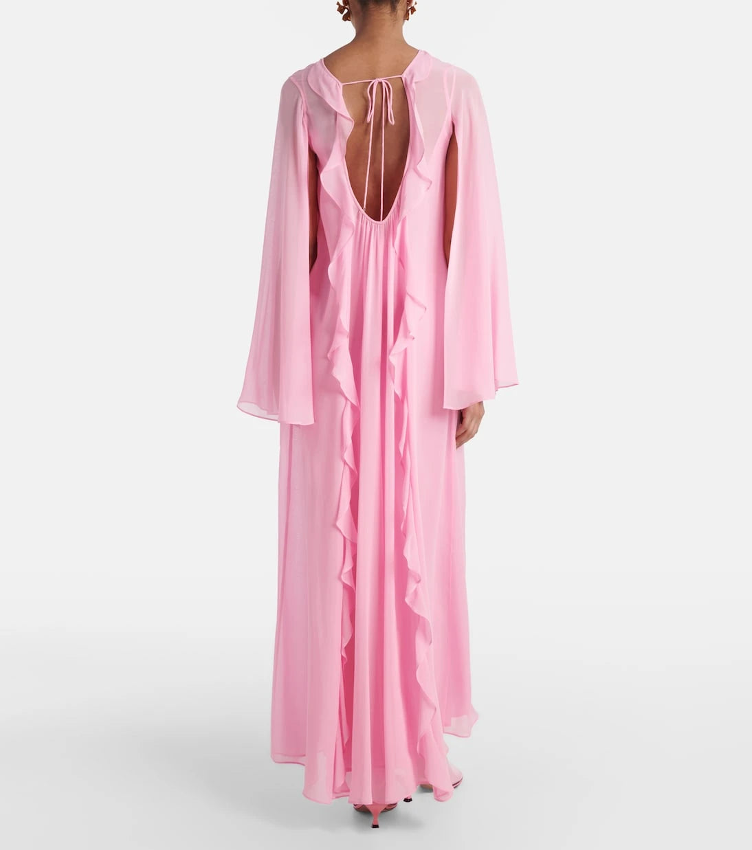 Max Mara - فستان Smirne ماكسي من قماش الجورجيت بتطريزات الزهور