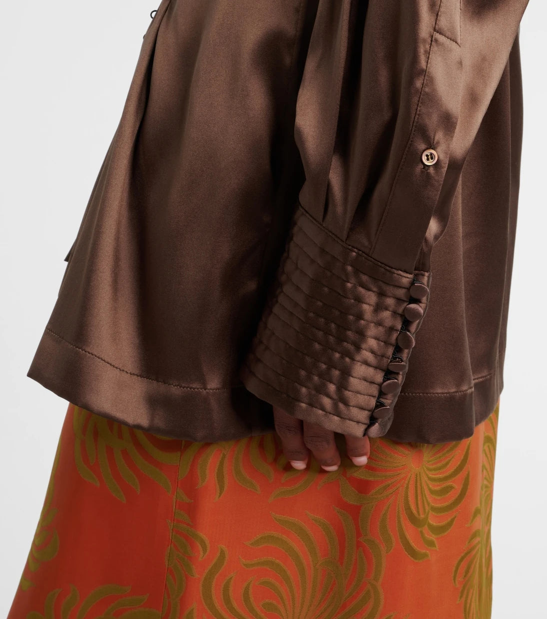 Dries Van Noten - Draped silk-blend shirt