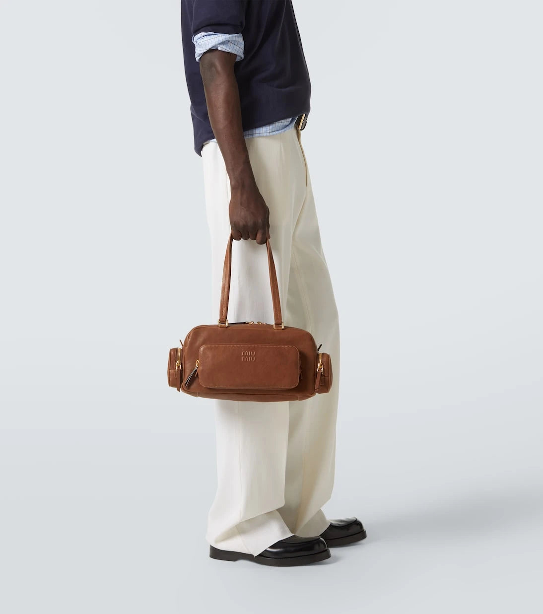 Miu Miu - Pocket leather tote bag