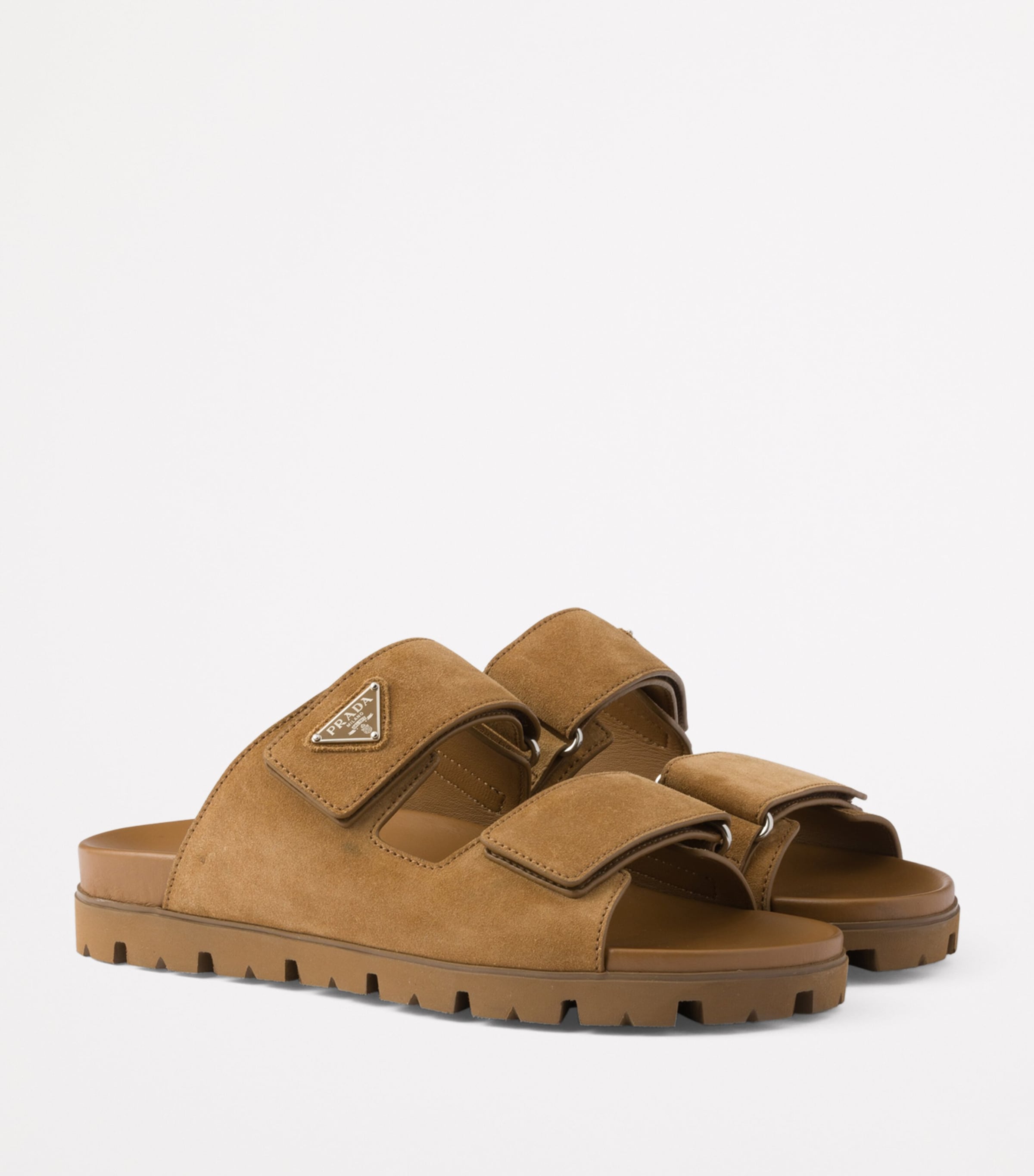 Suede Triangle Sandals