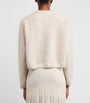Soft Goat Ivory Brushed Cashmere Crew-Neck Sweater