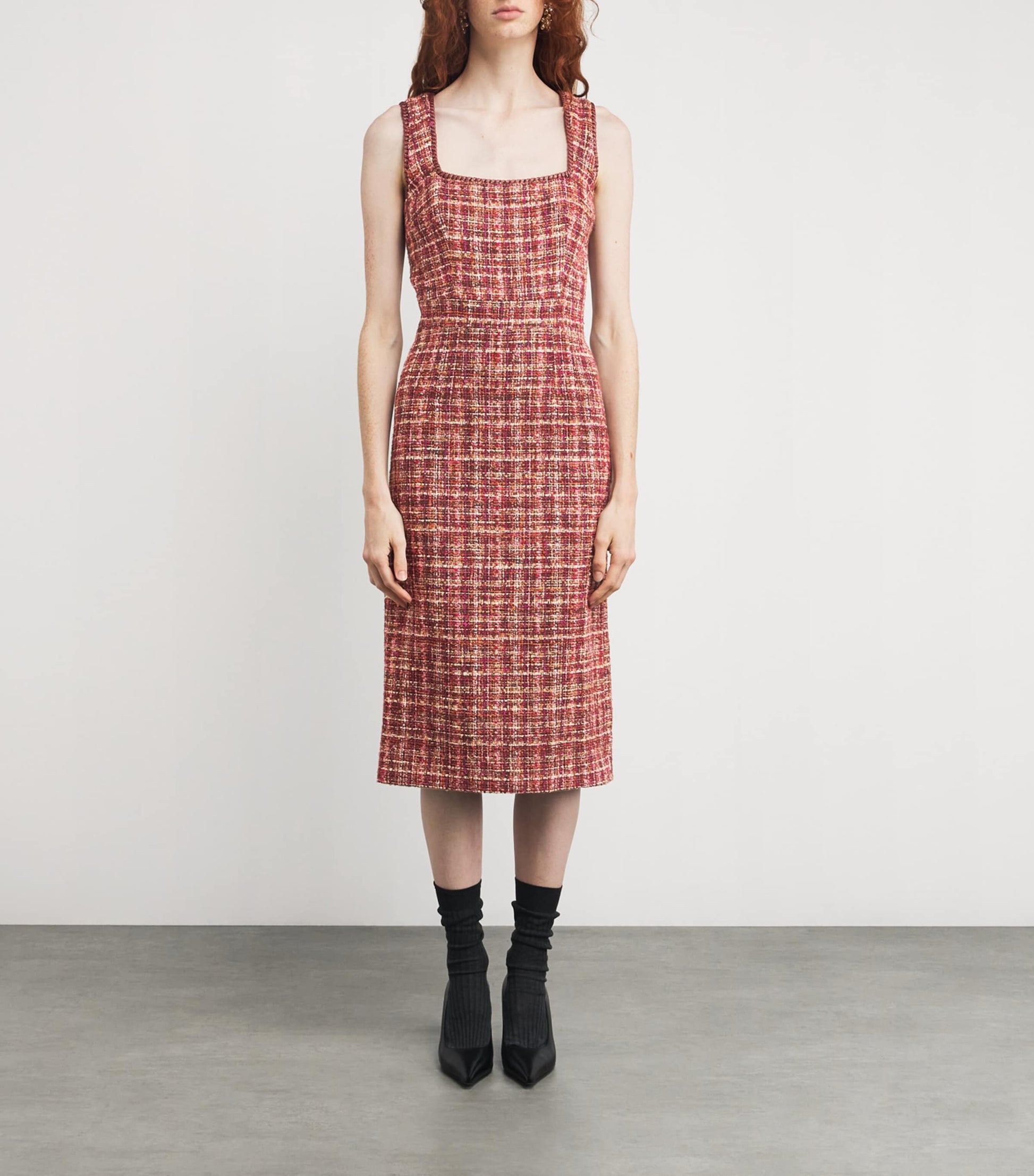 Tweed Tailored Midi Dress