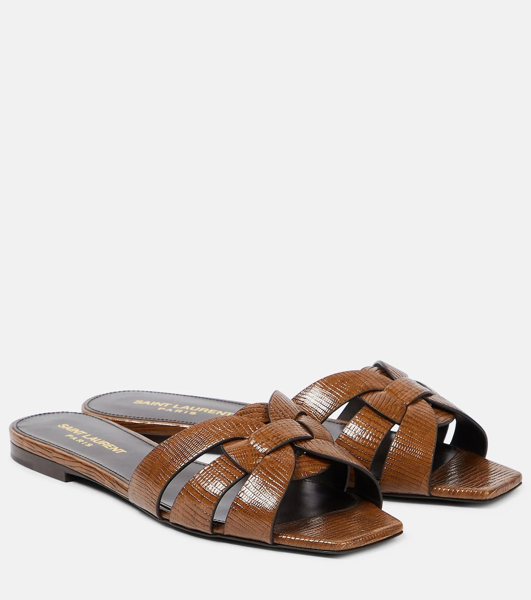 Saint Laurent - Tribute lizard-effect leather sandals