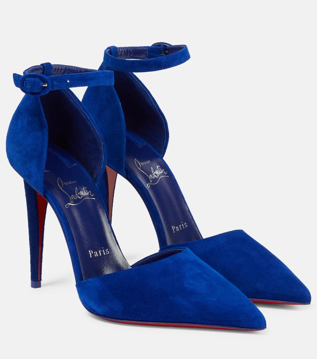 Christian Louboutin - Astrida Bride 100 suede pumps