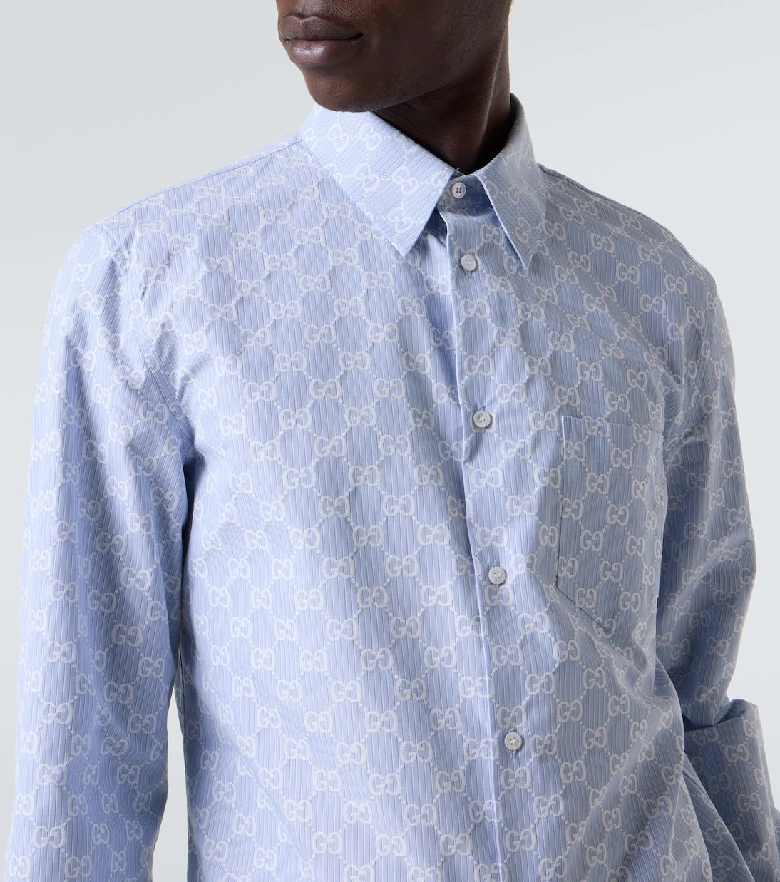 Gucci - GG cotton and silk jacquard shirt