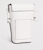 Longchamp White Leather Épure Phone Case with Strap