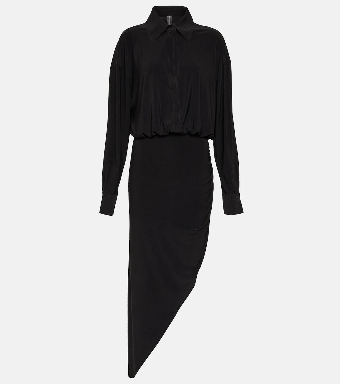 Norma Kamali - Shirred jersey midi dress