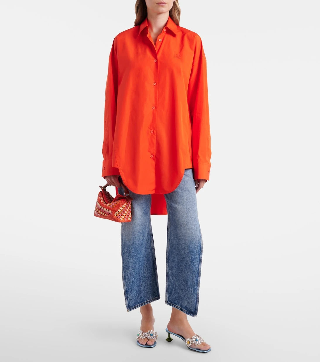 Loewe - Paula's Ibiza Puzzle Mini raffia top-handle bag