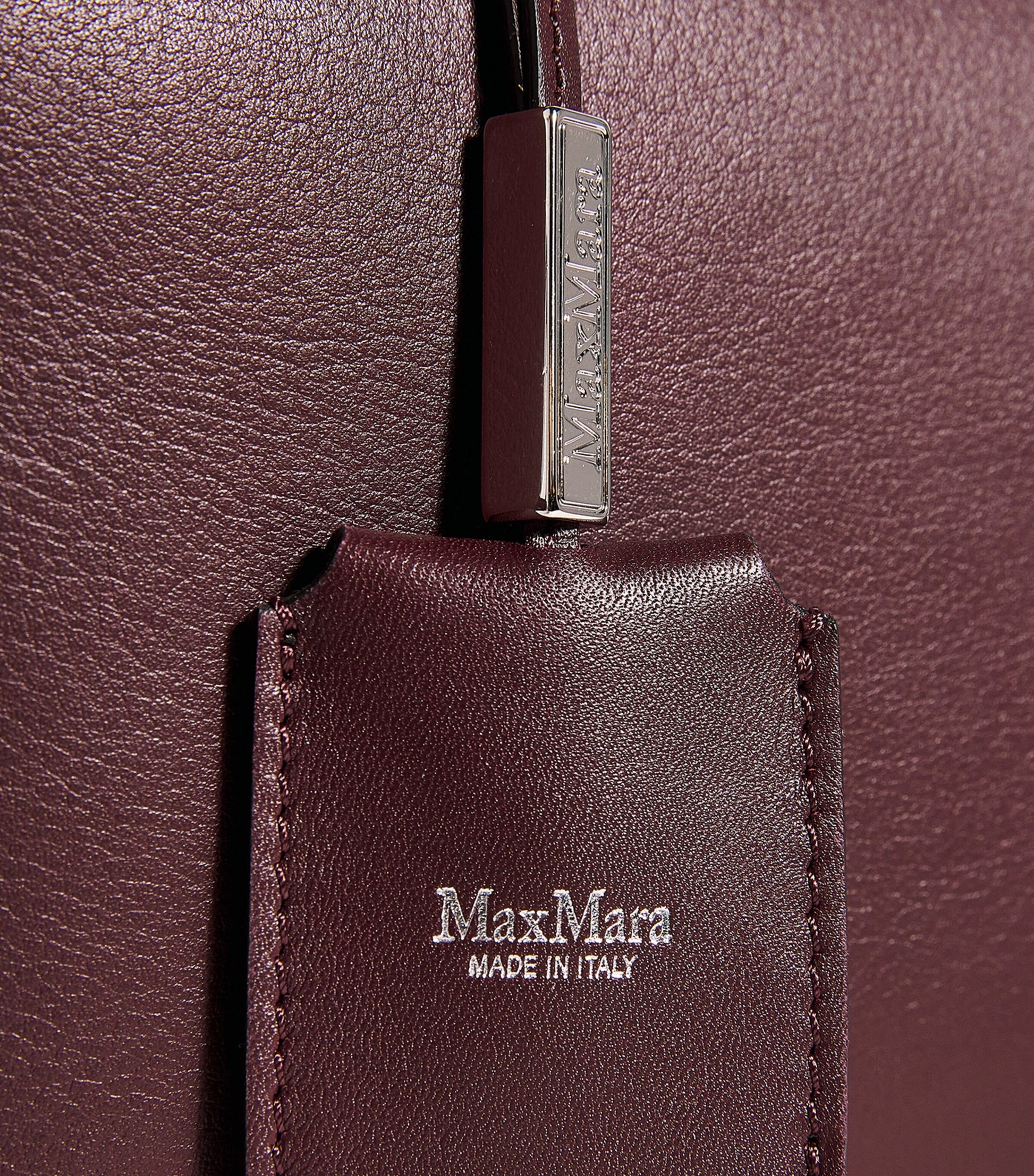 Max Mara Red Medium Leather Bowler Bag