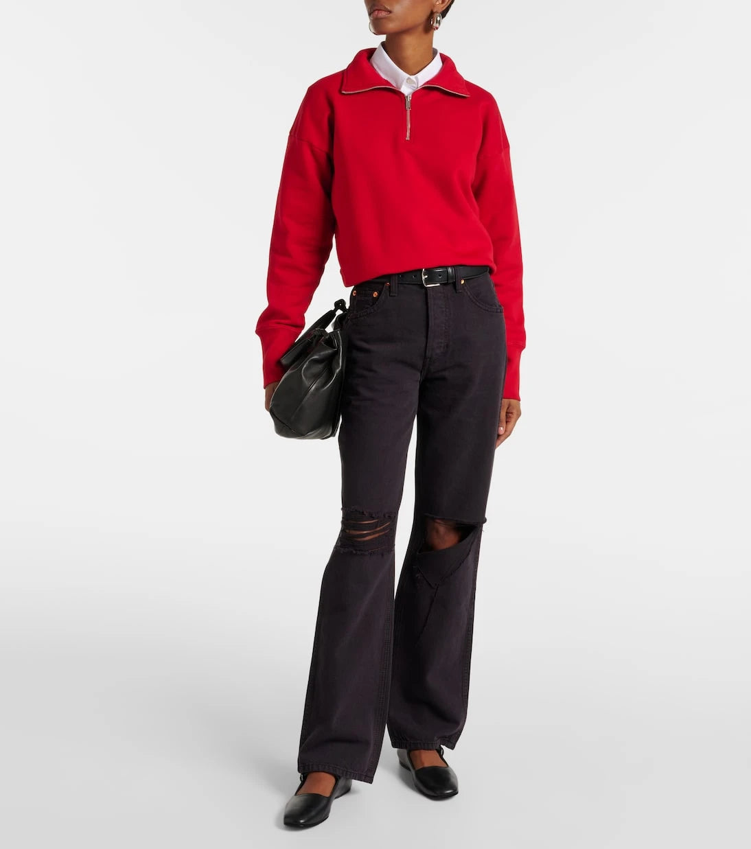 Re/Done - 90s distressed high-rise flared jeans