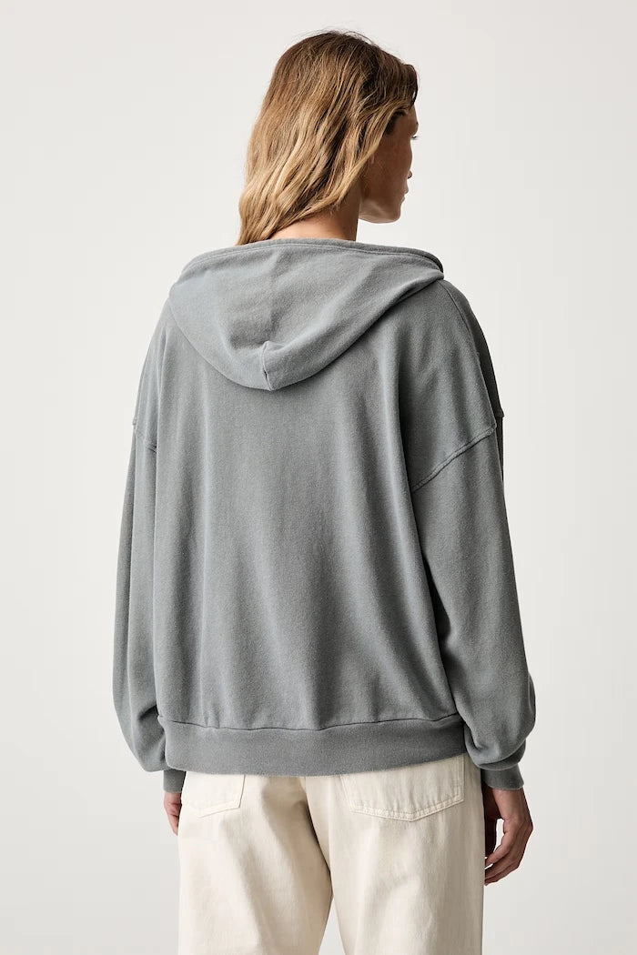 American Vintage капюшонlu fermuarlı kadın pamuklu sweatshirt