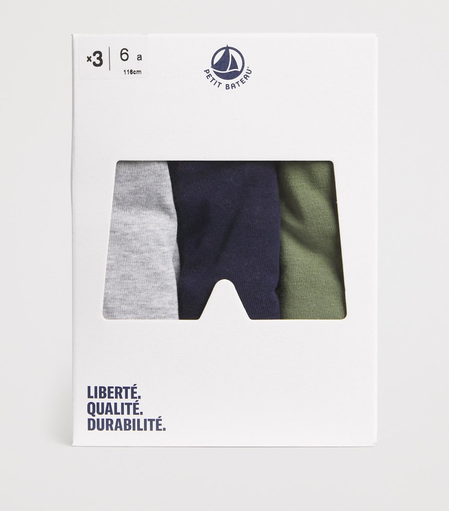 Petit Bateau Set of 3 Cotton Boxers (2-14 Years)