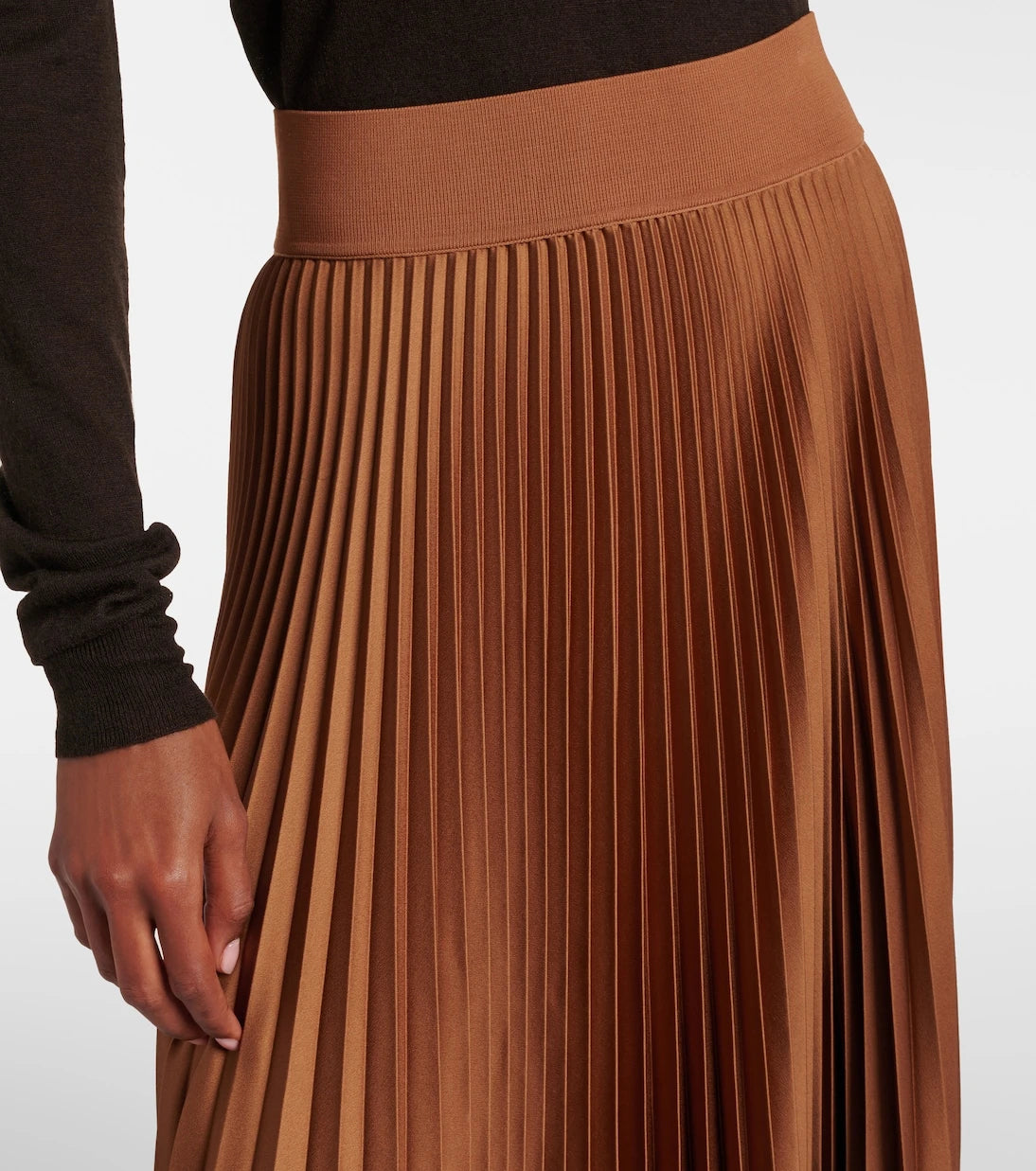 Joseph - Ade plissé asymmetric crêpe midi skirt