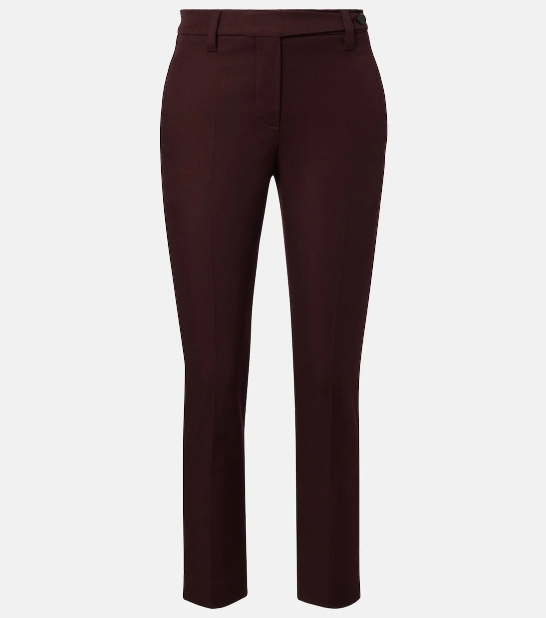 Brunello Cucinelli - Monili cropped cotton-blend slim pants