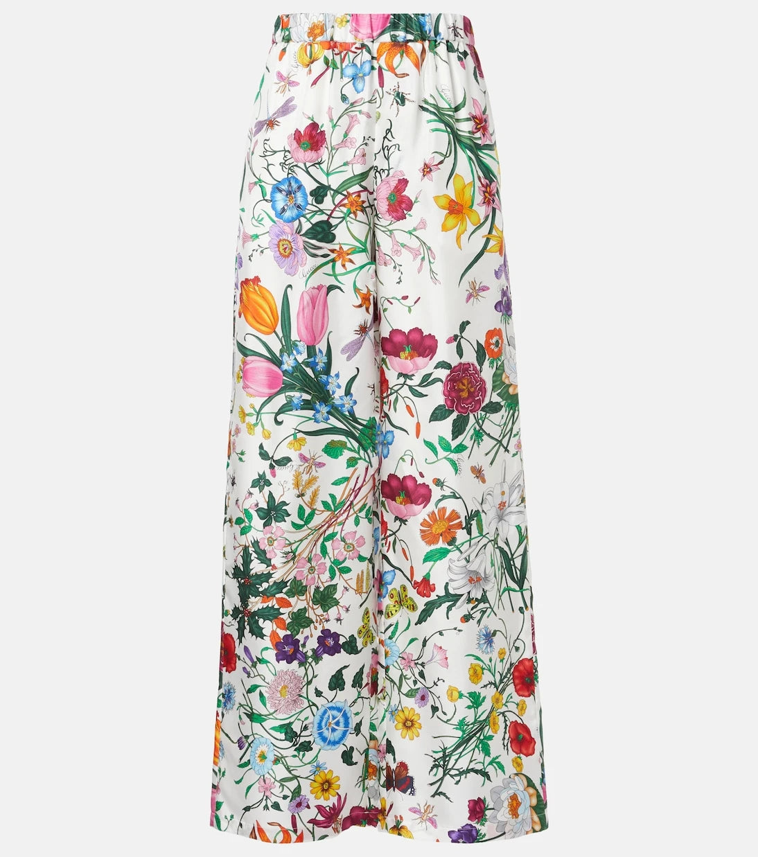 Gucci - Gucci Flora silk twill palazzo pants