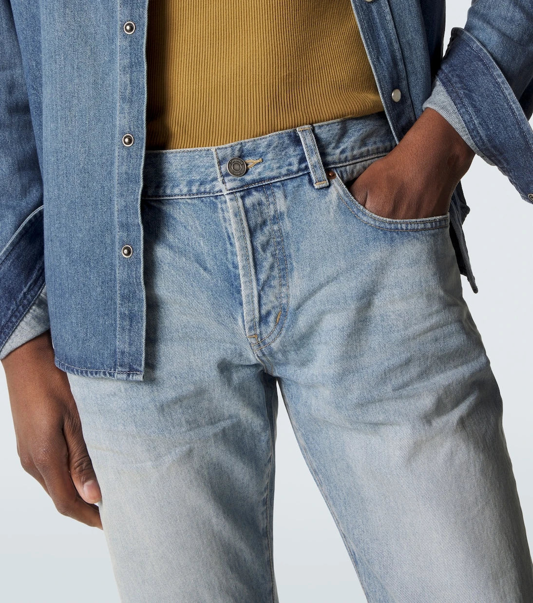 Saint Laurent - Faded slim jeans
