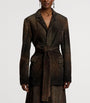 Ralph Lauren Collection Brown Velvet Devoré Lilianna Jacket