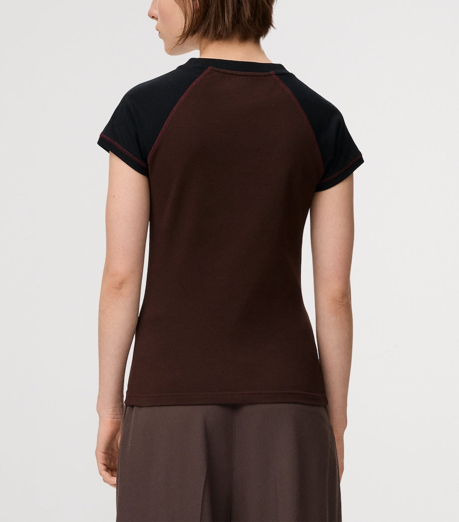 LOEWE Black Cotton-Blend Slim T-Shirt