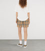 Burberry Beige Stretch-Cotton Check Shorts