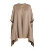 Brown Cashmere Cut-Out Cape