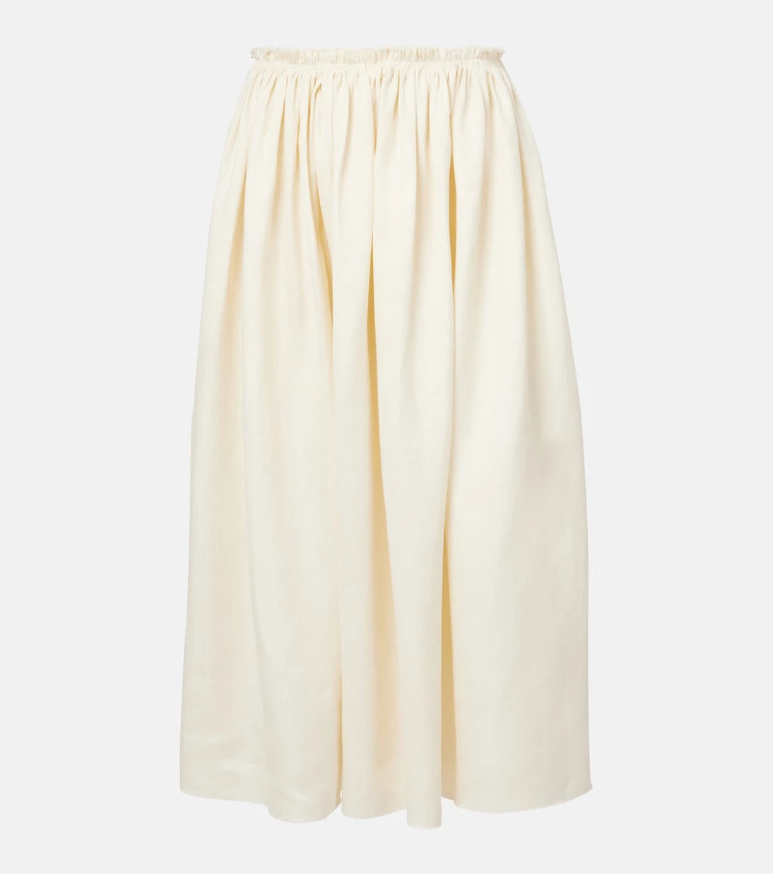 Gabriela Hearst - Chiara gathered linen midi skirt