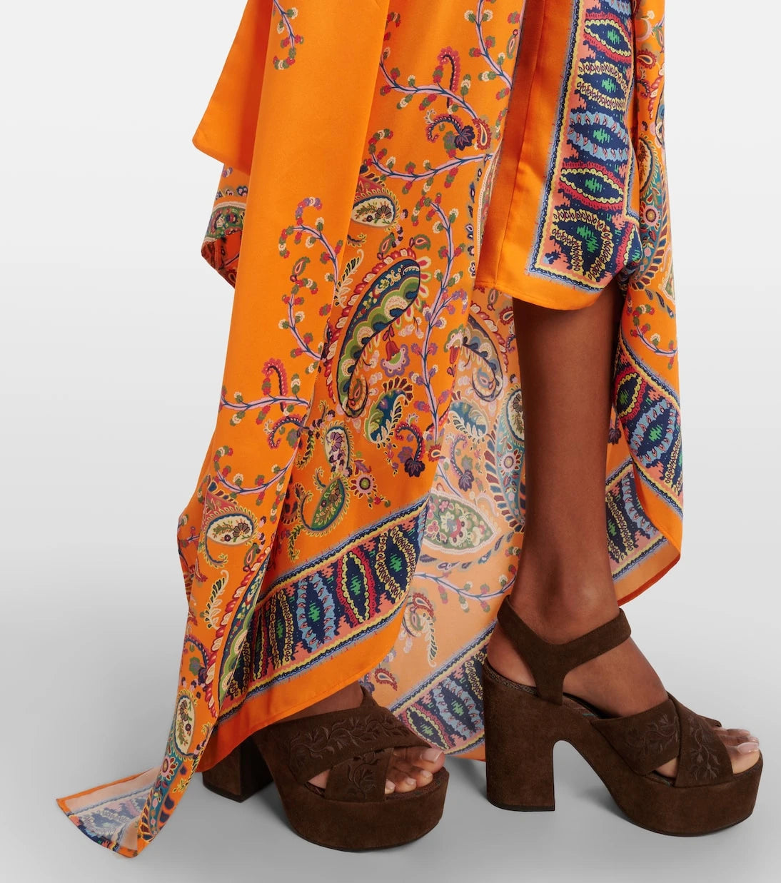 Etro - Paisley asymmetric open-back maxi dress