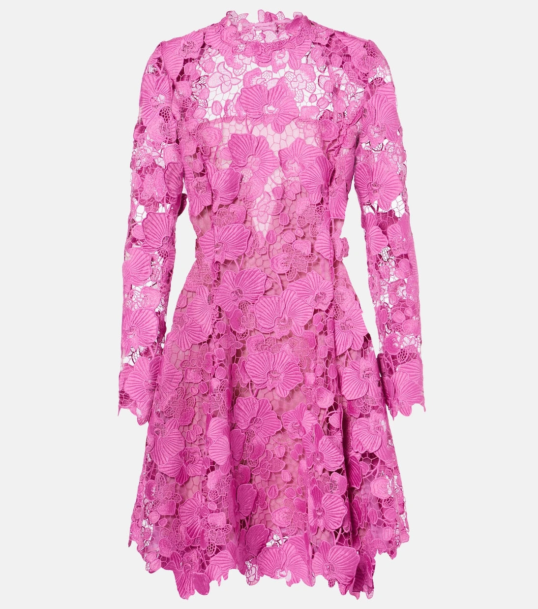 Oscar de la Renta - Floral lace minidress