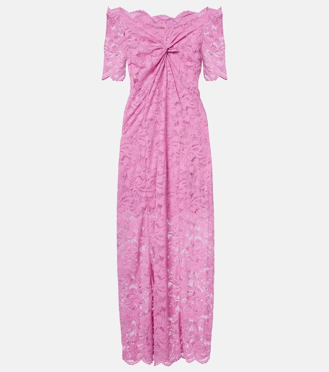 Rabanne - Off-shoulder lace midi dress