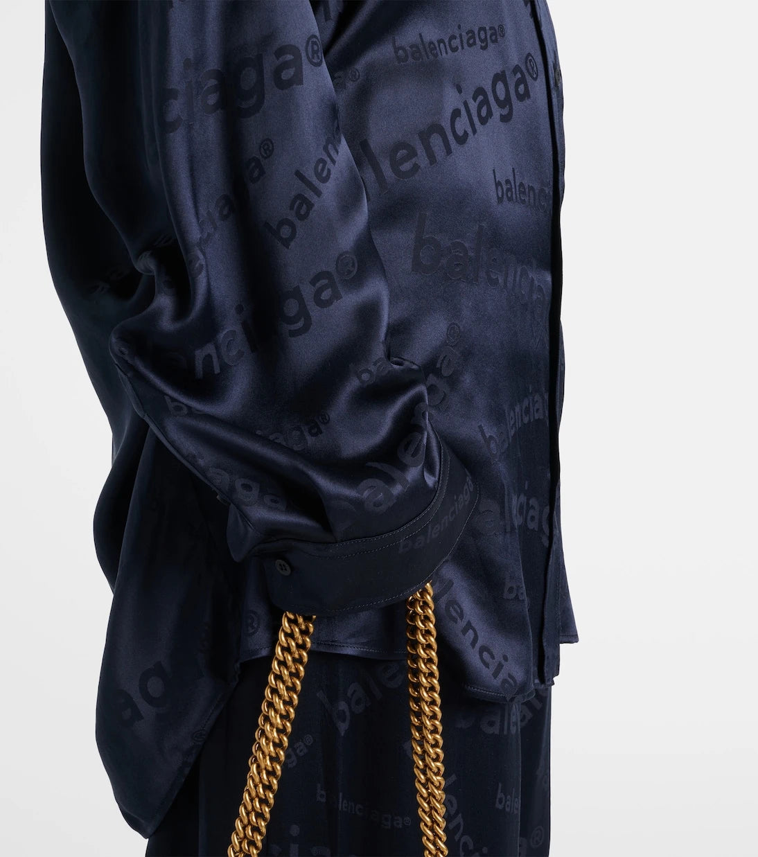 Balenciaga - قميص حريري بتصميم كوكو