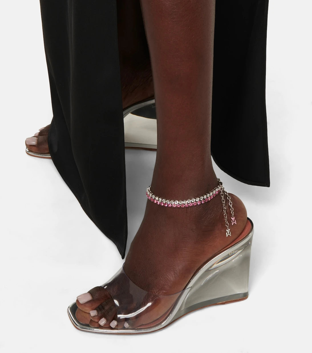 Amina Muaddi - Tennis crystal-embellished anklet