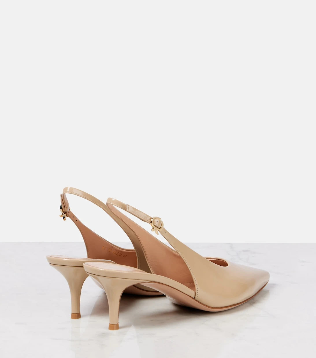 Gianvito Rossi - Robbie 55 patent leather slingback pumps