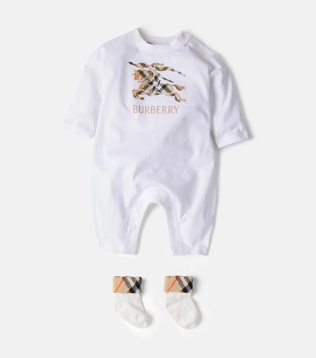 Burberry Kids - Baby printed cotton onesie