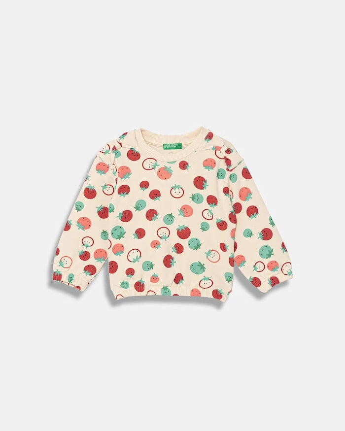 United Colors of Benetton çocuk pamuklu sweatshirt