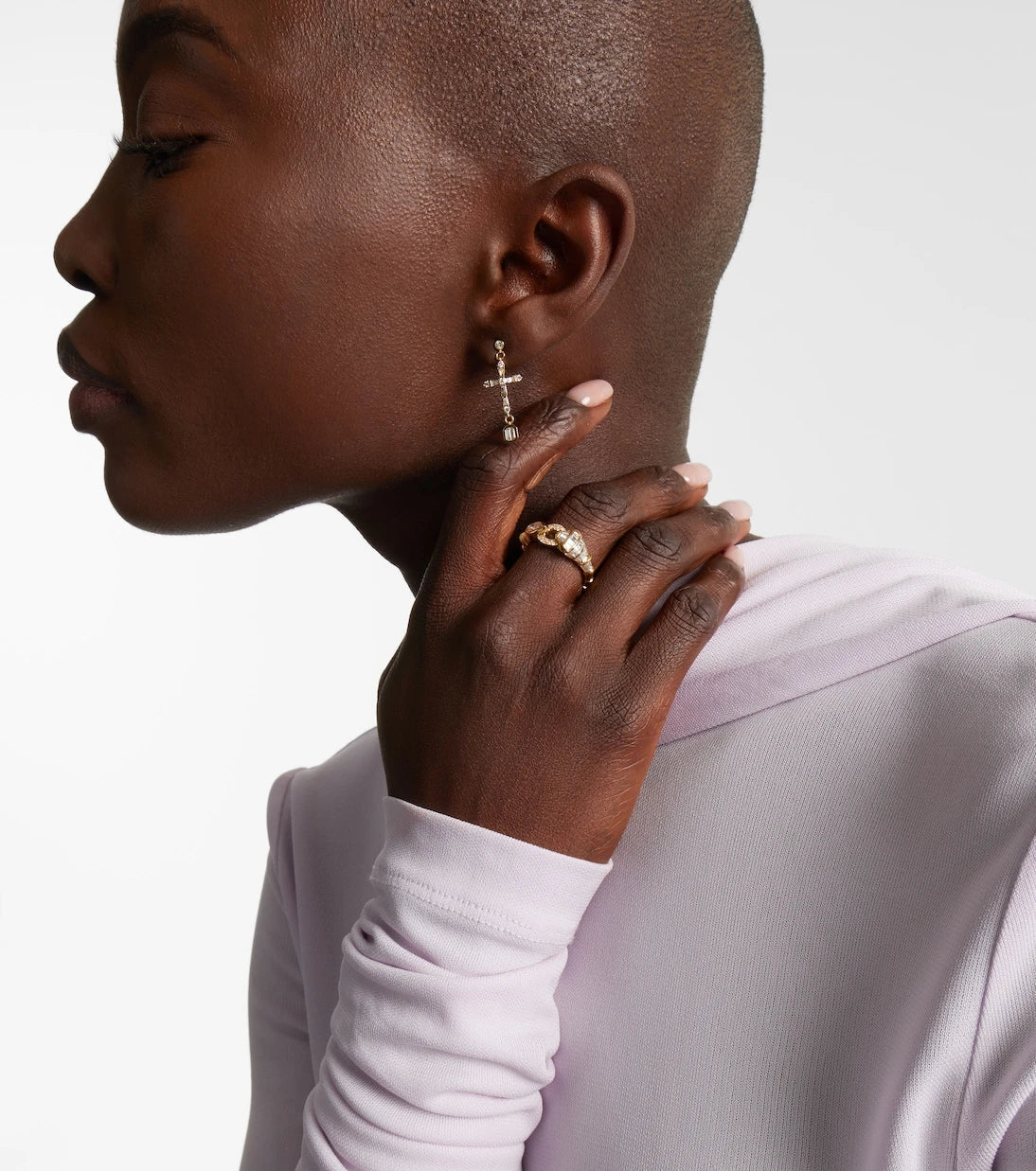 Shay Jewelry - 18kt gold drop earrings with diamonds