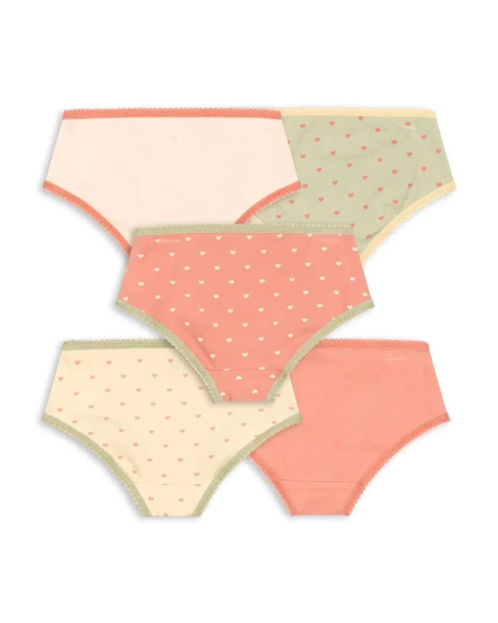 Konges Sløjd Klasik Çocuk Pamuk Elastan BASIC 5 PACK GIRL UNDERPANTS GOTS 5'li
