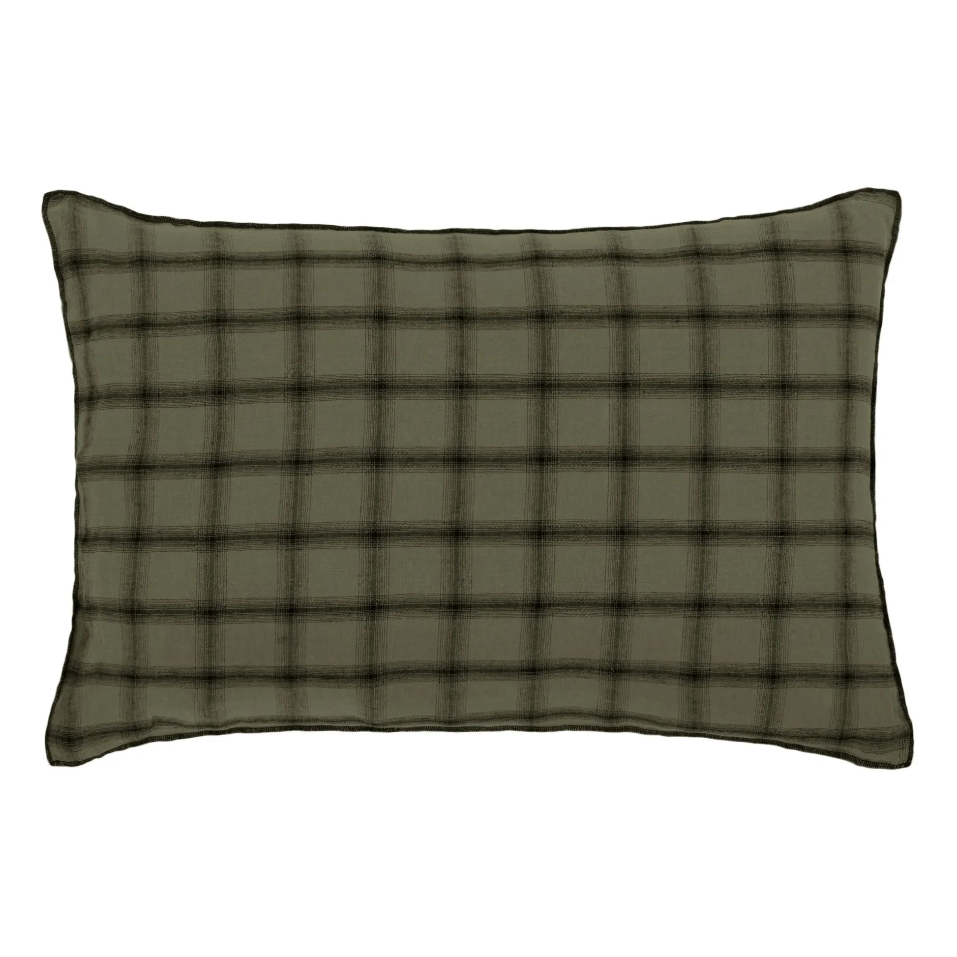 Le Monde Sauvage - Highlands Washed Linen Pillowcase | Khaki
