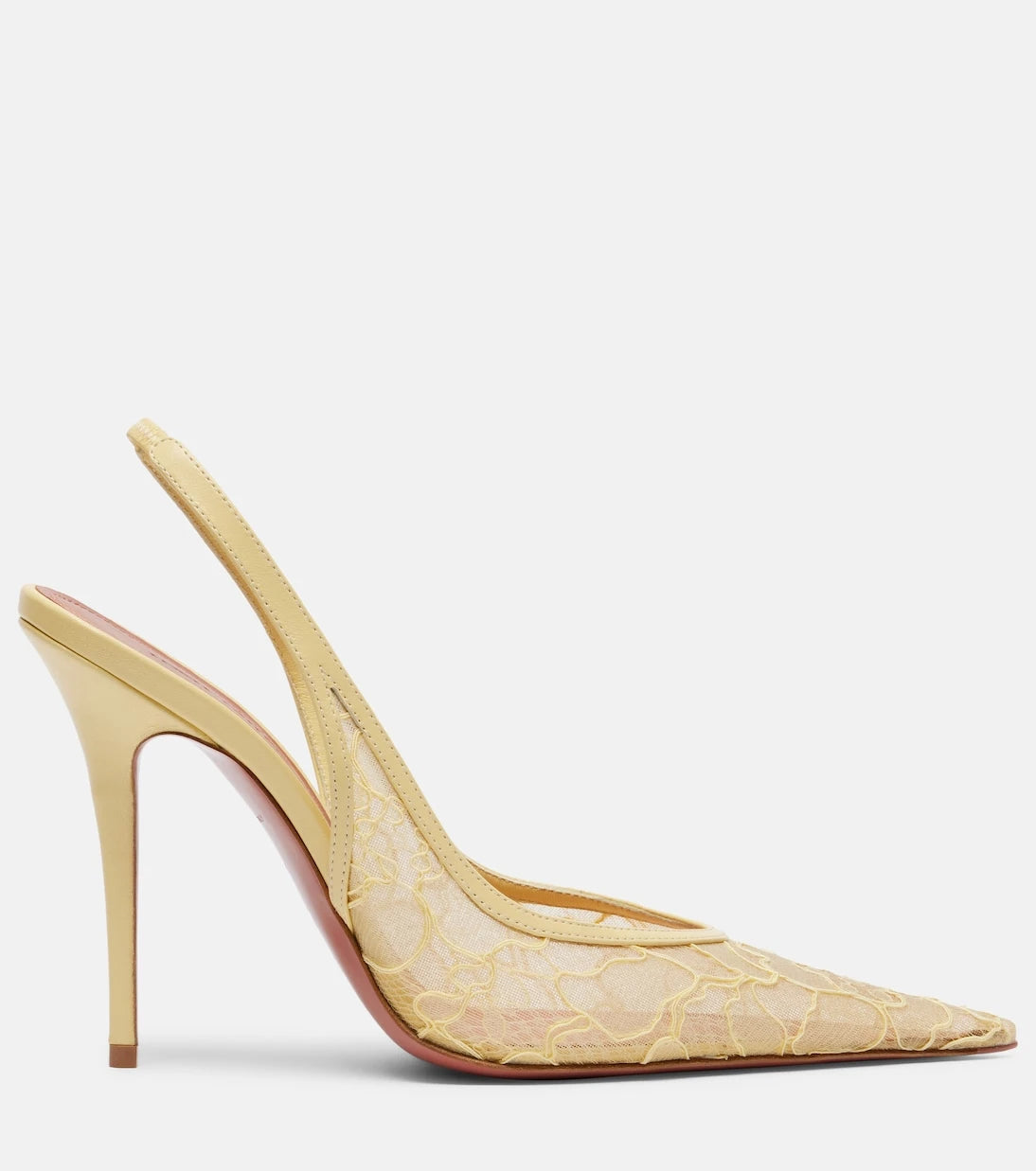Amina Muaddi - Anok lace slingback pumps