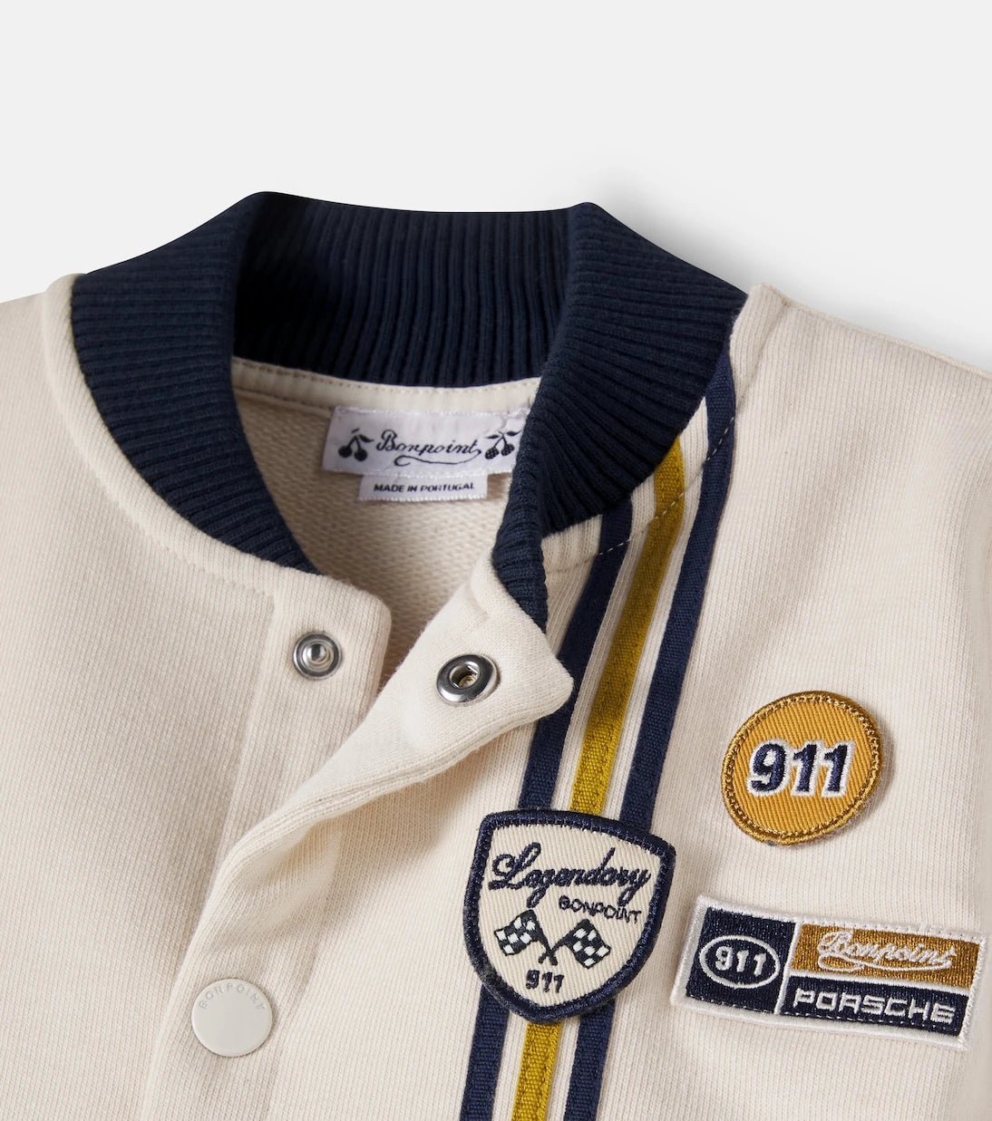 Bonpoint - x Porsche Christopher patch-appliqué cotton varsity jacket