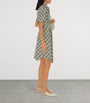 Burberry Beige Cotton Check Mini Shirt Dress