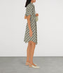 Burberry Beige Cotton Check Mini Shirt Dress