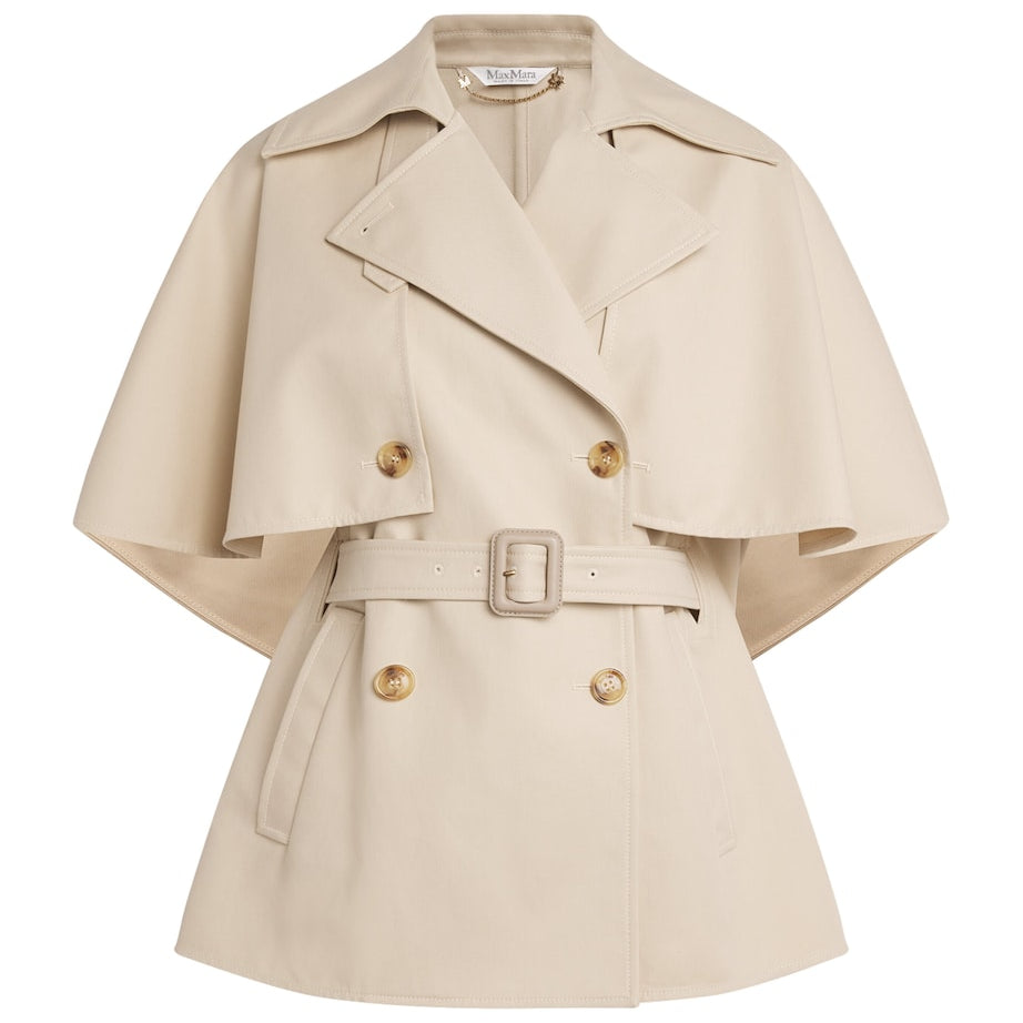 Max Mara Beige Cotton Cape Jacket