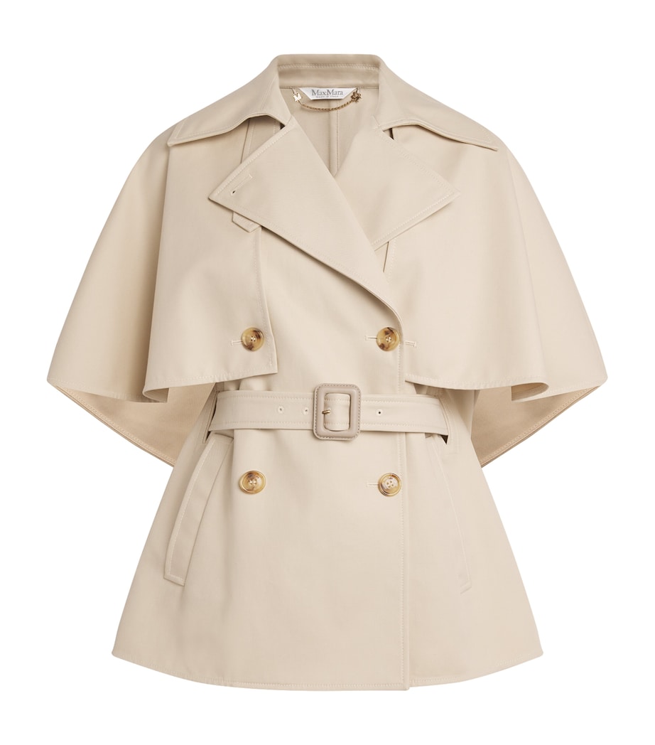 Max Mara Beige Cotton Cape Jacket