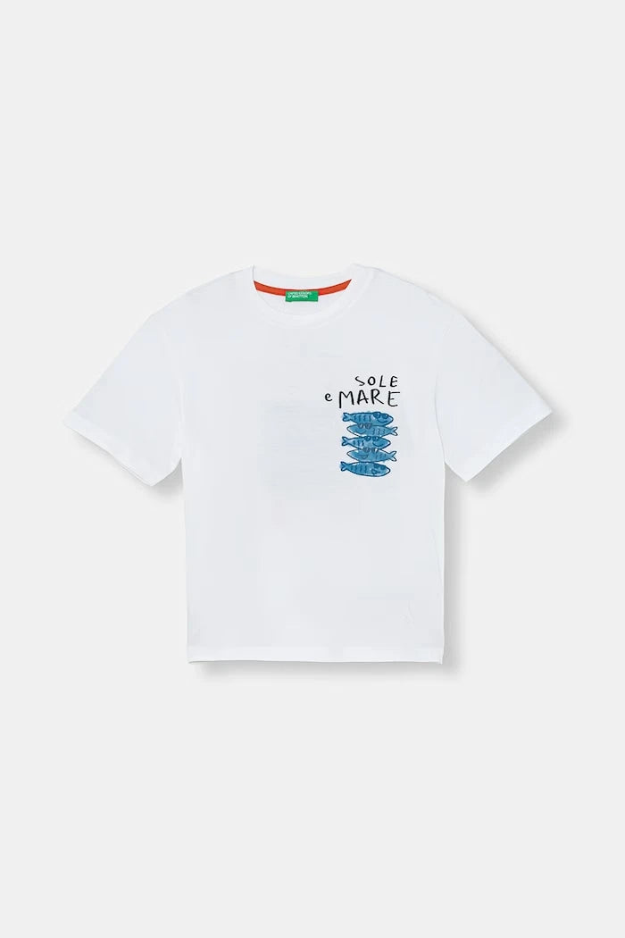 United Colors of Benetton çocuk pamuklu tişört