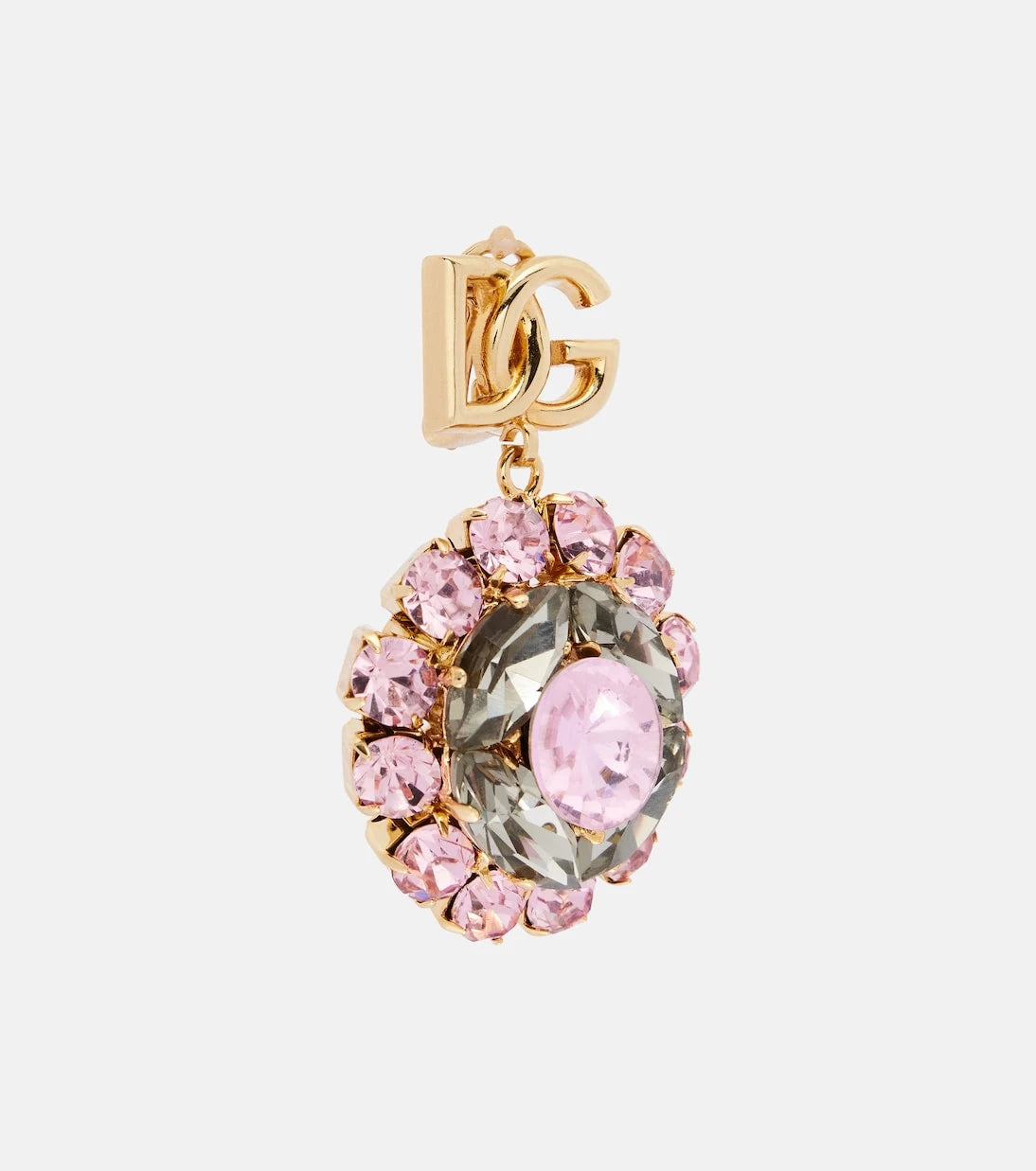 Dolce&Gabbana - أقراط بمشبك مرصعة DG Re-Edition