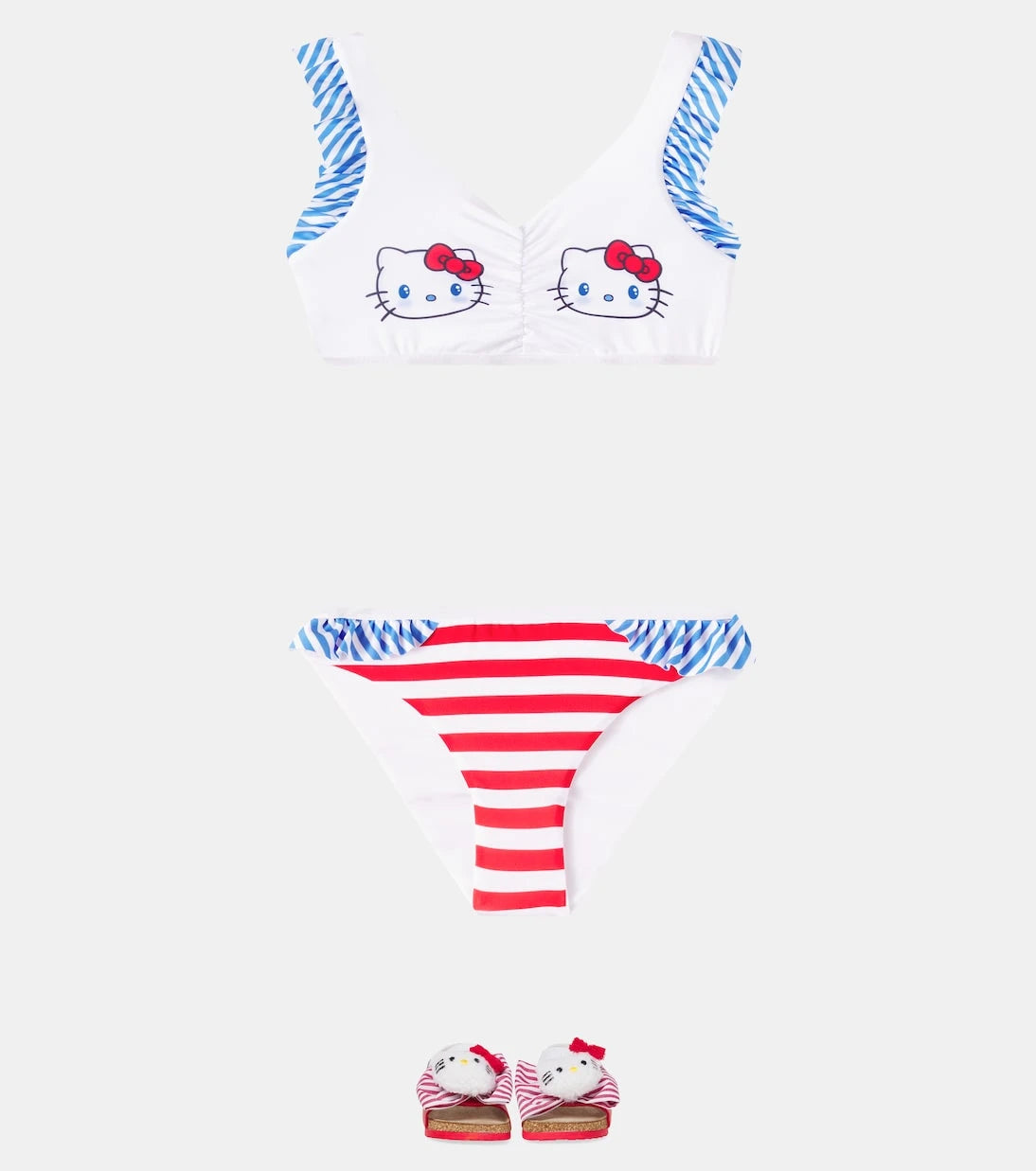 Monnalisa - x Hello Kitty striped bikini