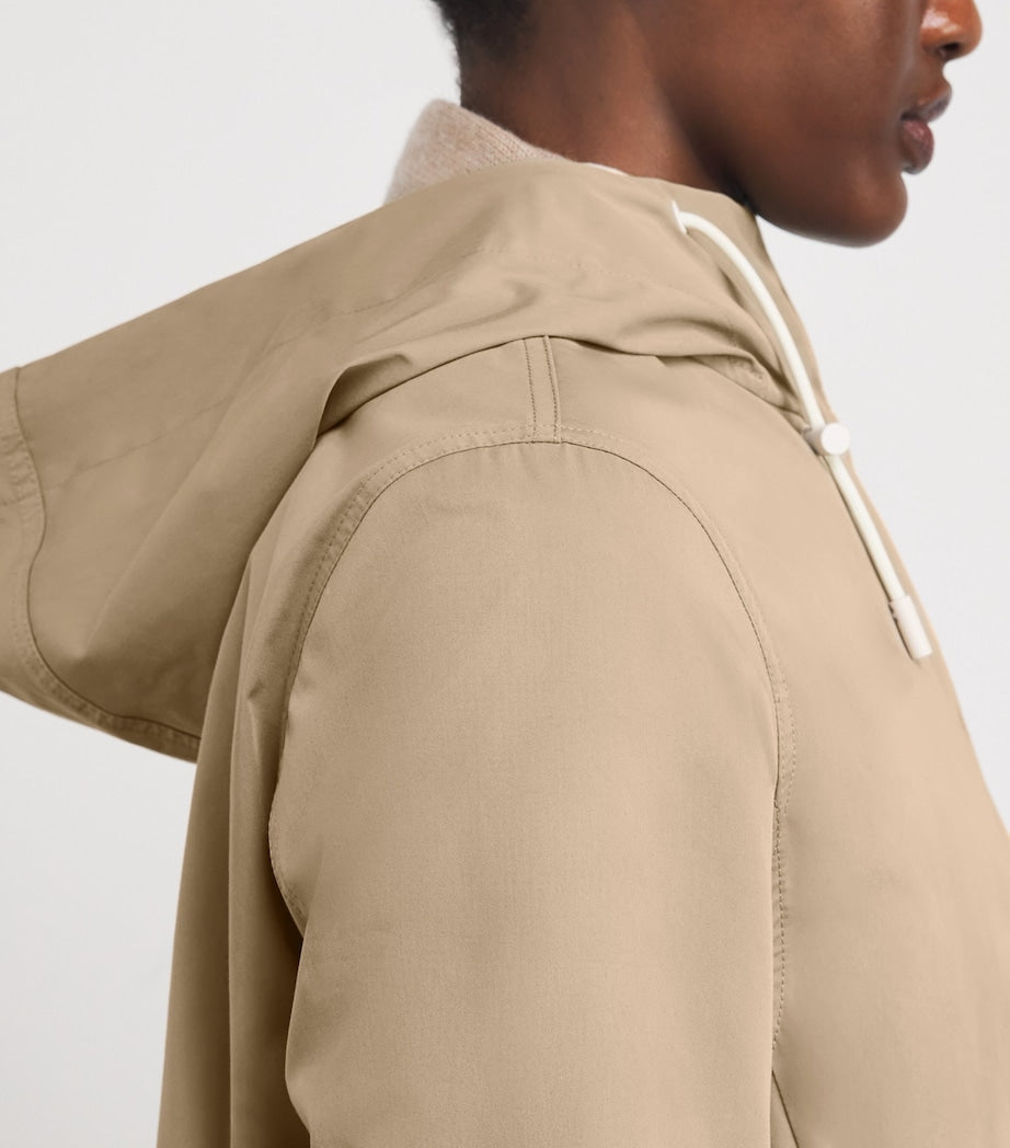 Yellow Fox-Rabbit Blended-Cotton Parka (72cm)