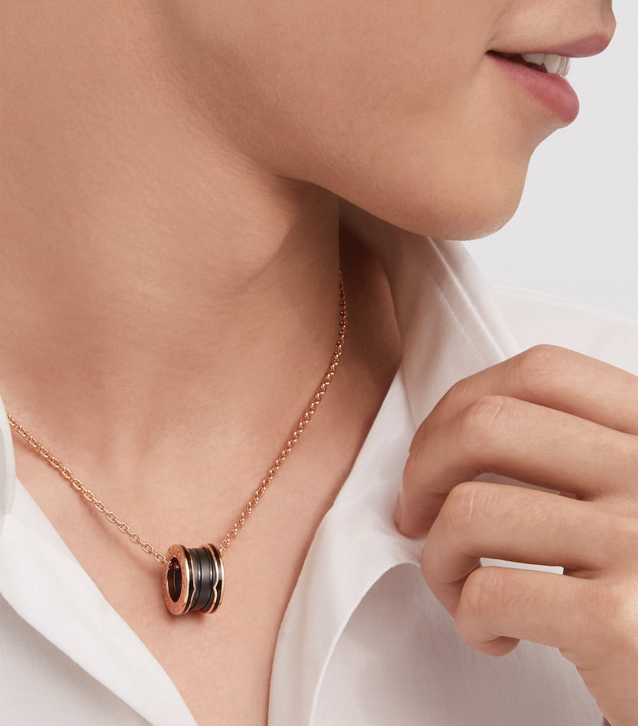 Rose Gold And Ceramic B.zero1 Necklace