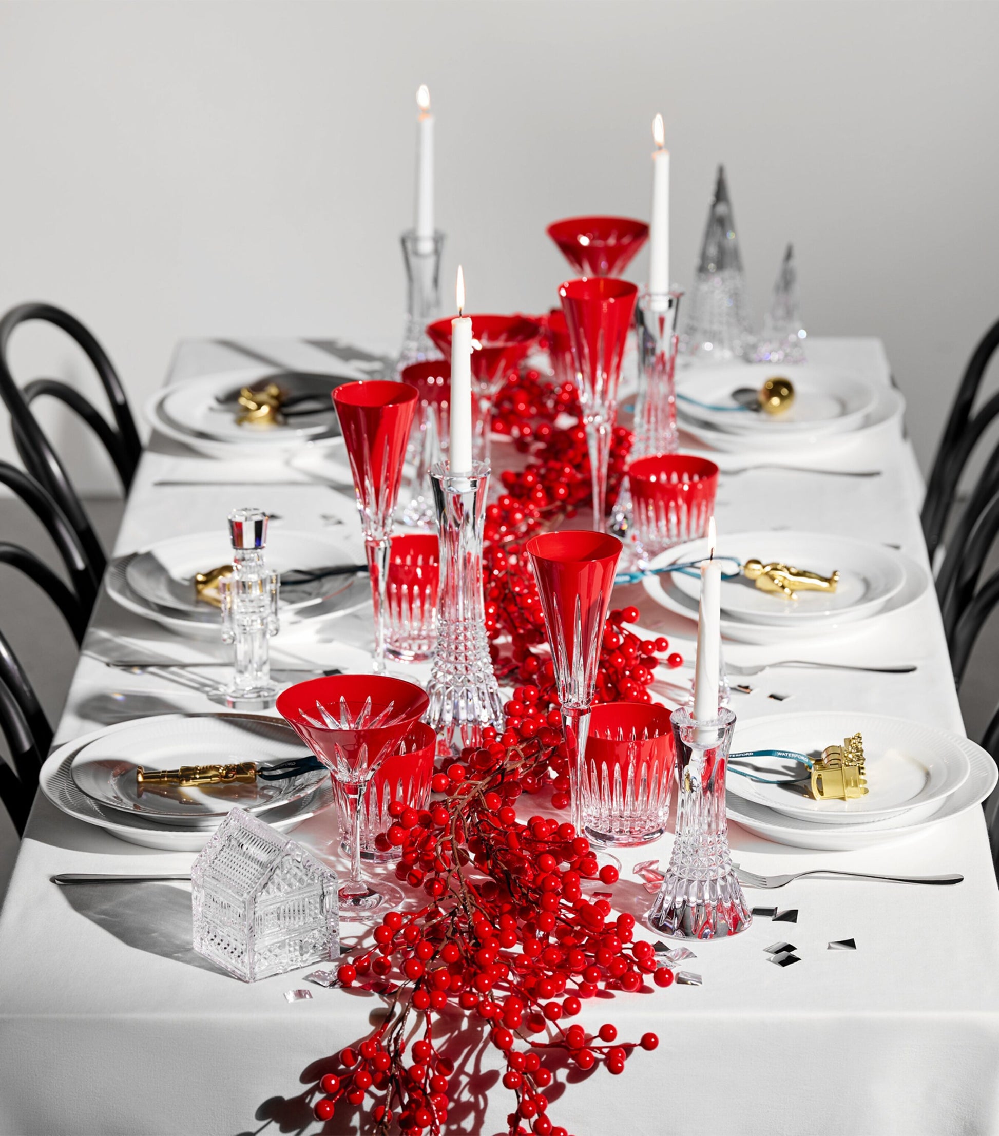 Set of 2 Crystal Firework Flutes (175ml)