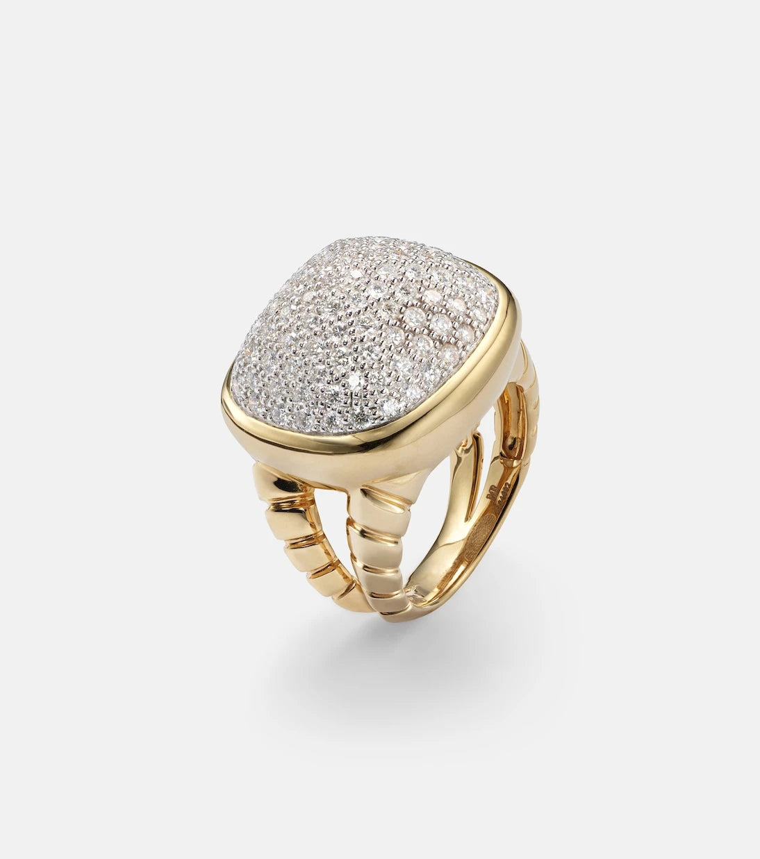 Marina B - Tigella 18kt gold ring with diamonds